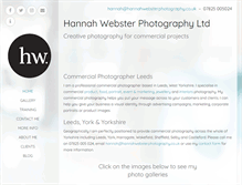 Tablet Screenshot of hannahwebsterphotography.co.uk